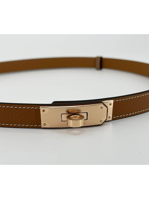 Women's Kelly 18 Leather Belt Brown - HERMES - BALAAN 4