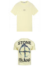 Marble Back Logo Short Sleeve T-Shirt Lime - STONE ISLAND - BALAAN 5