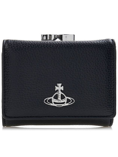 ORB Logo Small Frame Half Wallet Black - VIVIENNE WESTWOOD - BALAAN 2