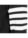 Diagonal Classic Cashmere Knit Top Dark Grey - THOM BROWNE - BALAAN 4