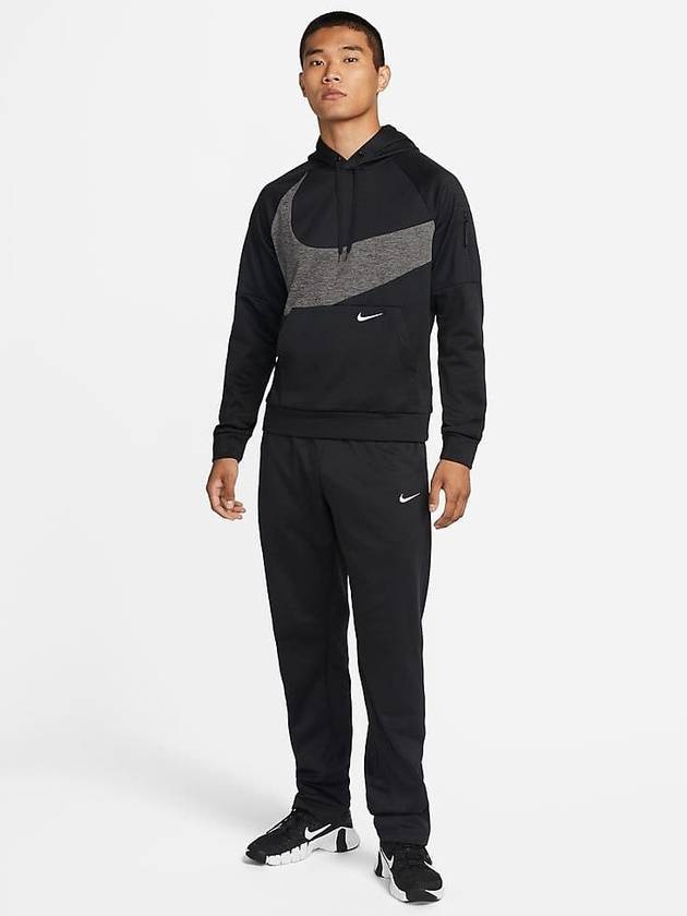 Men's Therma-Fit Pullover Fitness Hoodie Black - NIKE - BALAAN 3