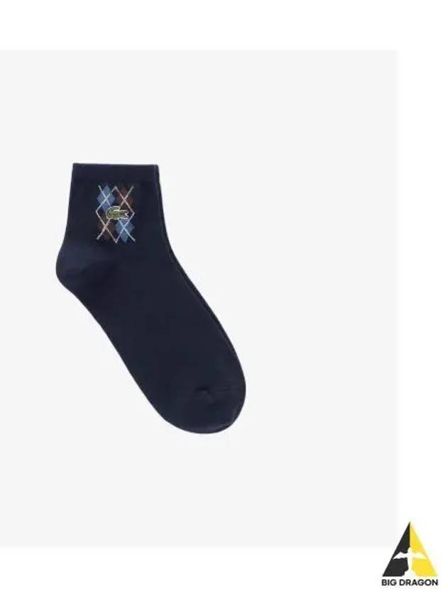 Men s Argyle Ankle Socks Navy - LACOSTE - BALAAN 1