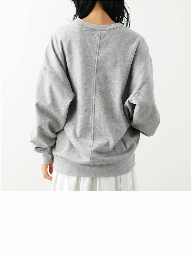 Mindy Big Logo Overfit Sweatshirt Grey - ISABEL MARANT - BALAAN 4