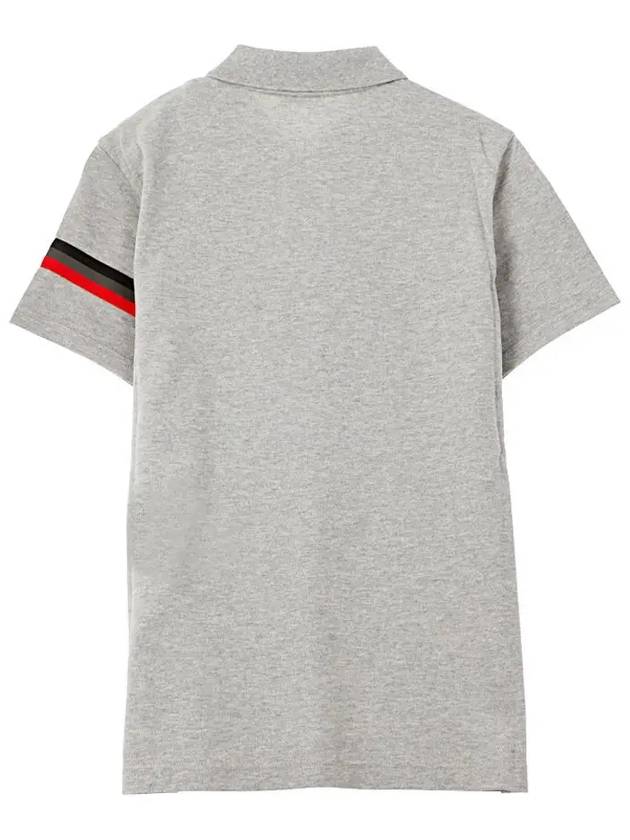 logo striped collar t shirt gray 8A709 00 84556 984 - MONCLER - BALAAN 3