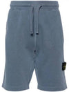 Wappen Patch Old Regular Fit Shorts Avio Blue - STONE ISLAND - BALAAN 2