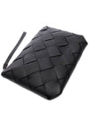 Intrecciato Clutch Bag Black - BOTTEGA VENETA - BALAAN 6