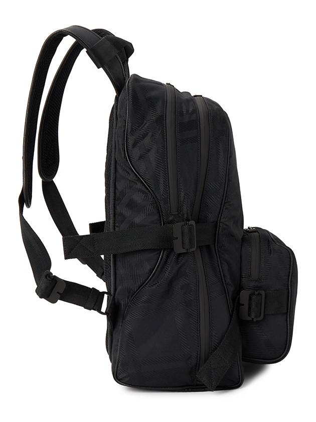 Check Print Jacquard Backpack Black - BURBERRY - BALAAN 3