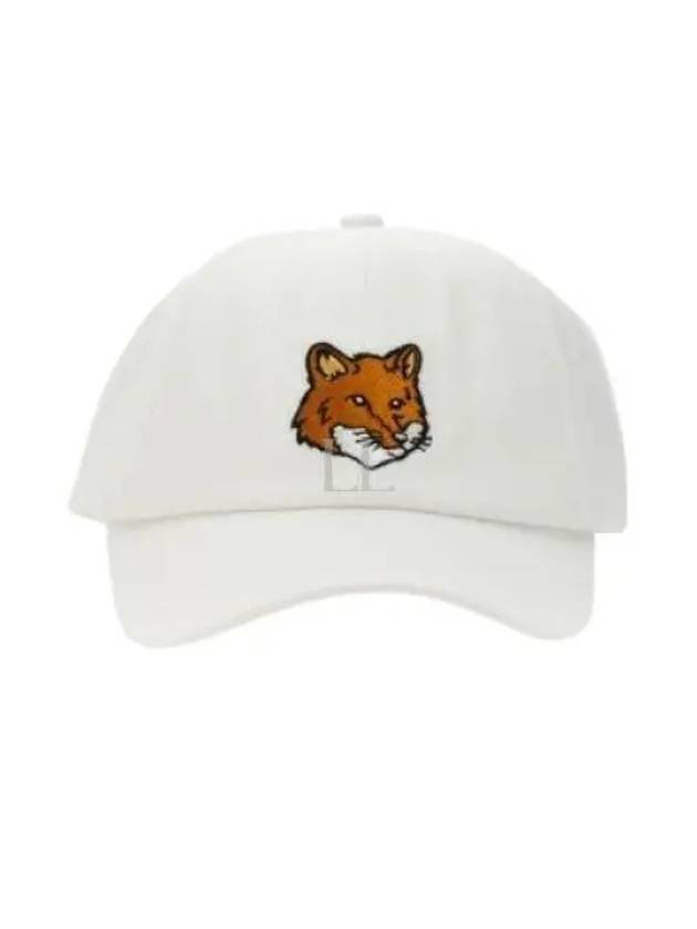 Large Fox Head 6P Ball Cap White - MAISON KITSUNE - BALAAN 2