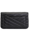 Kira Chevron Chain Cross Bag Black - TORY BURCH - BALAAN 4