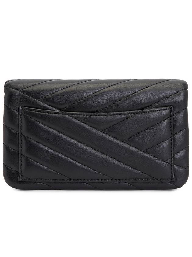 Kira Chevron Chain Cross Bag Black - TORY BURCH - BALAAN 4