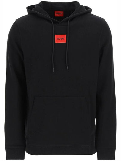 Center Logo Patch Hoodie Black - HUGO BOSS - BALAAN 2