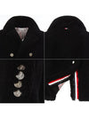 Men's 4 Bar Unconstructed Classic Shearling Double Coat Black - THOM BROWNE - BALAAN 9