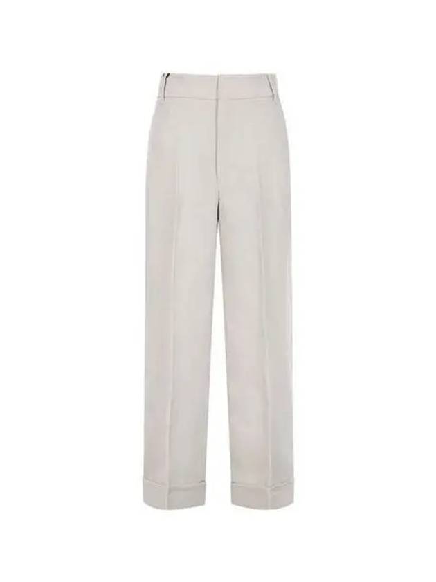 Women s Salis Linen Crop Pants Ivory 2391311232600 - MAX MARA - BALAAN 1