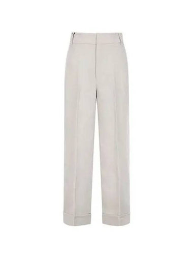 Women s Salis Linen Crop Pants Ivory 2391311232600 - MAX MARA - BALAAN 1