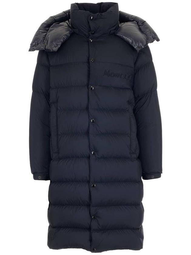 Men's Outerette Down Long Padding Navy - MONCLER - BALAAN 1