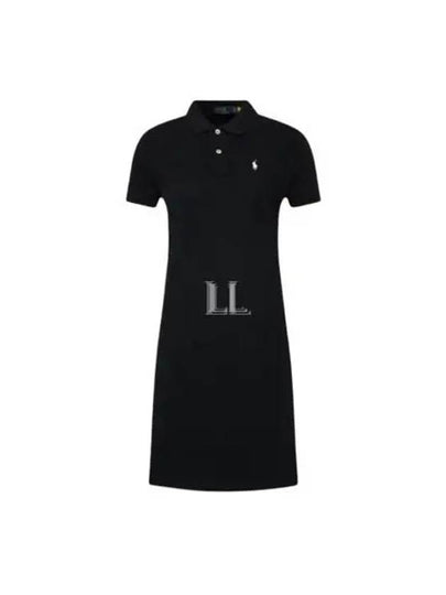 Women's Pony Logo Midi Dress Black - POLO RALPH LAUREN - BALAAN 2