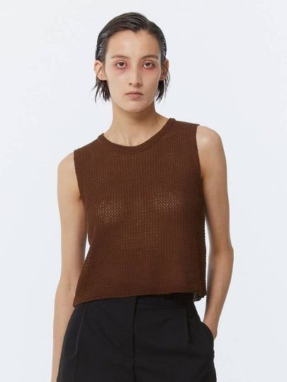 Wool Round Square Sleeveless Brown - KIMDOH - BALAAN 2