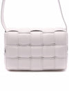 Cassette Intrecciato Padded Small Cross Bag White - BOTTEGA VENETA - BALAAN 2