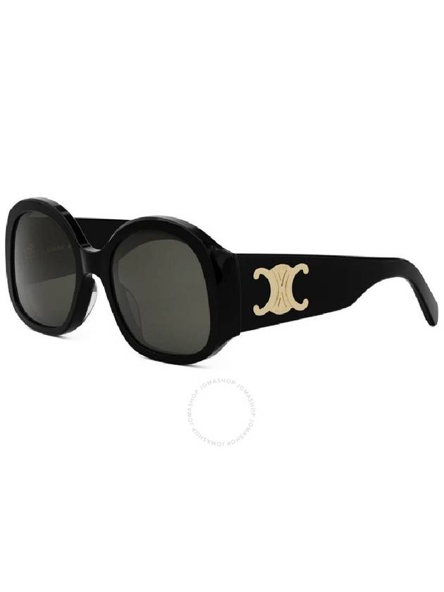 Celine Maxi Triomphe Smoke Round Ladies Sunglasses CL40305U 01A 54 - CELINE - BALAAN 1