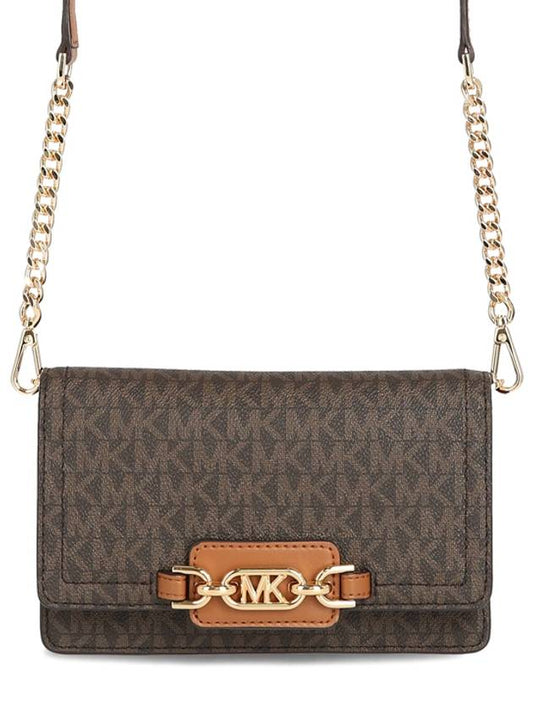 Heather Extra Small Logo Canvas Cross Bag Brown - MICHAEL KORS - BALAAN 2