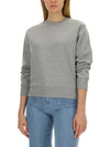 Boxy Micro Logo Sweatshirt Grey - A.P.C. - BALAAN 5