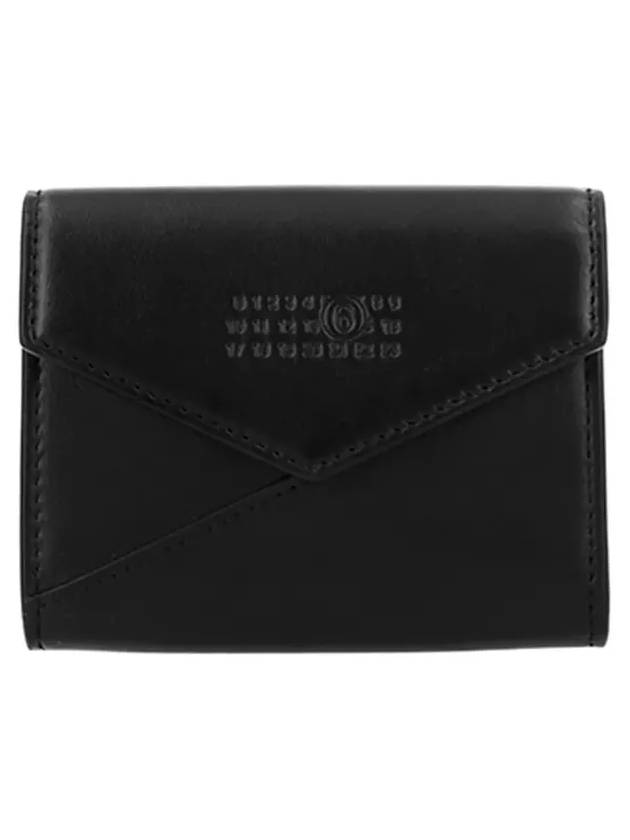 Japanese 6 Leather Card Wallet Black - MAISON MARGIELA - BALAAN 6