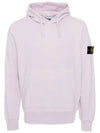 Waffen Patch Cotton Fleece Hoodie Lavender - STONE ISLAND - BALAAN 2