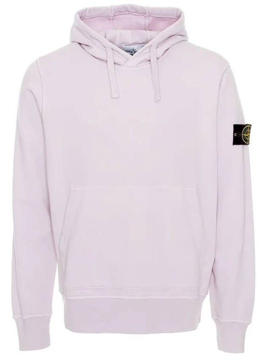 Waffen Patch Cotton Fleece Hoodie Lavender - STONE ISLAND - BALAAN 2