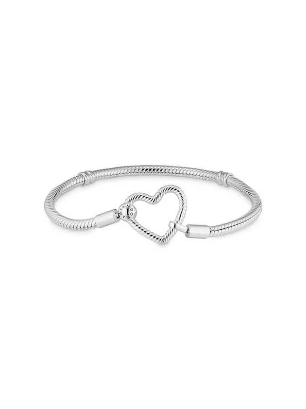 Moments Clasp Snake Chain Bracelet Silver - PANDORA - BALAAN 2