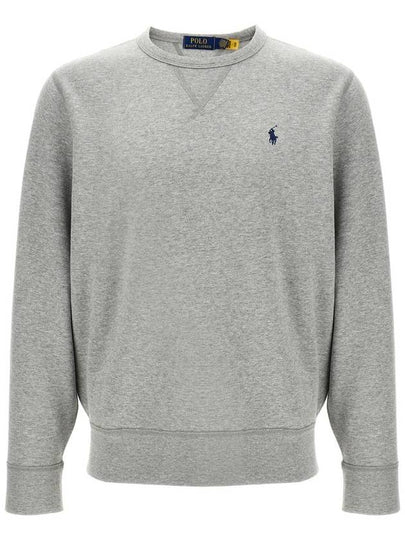 Embroidered Logo Pony Crew Neck Sweatshirt Grey - POLO RALPH LAUREN - BALAAN 2