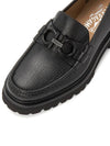 Salvatore Men's Gancini Ornament Moccasin Loafers Black - SALVATORE FERRAGAMO - BALAAN.