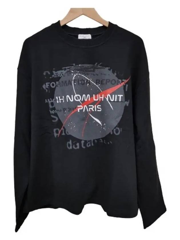 NUS19299 009 Logo Printing Black Sweatshirt - IH NOM UH NIT - BALAAN 1