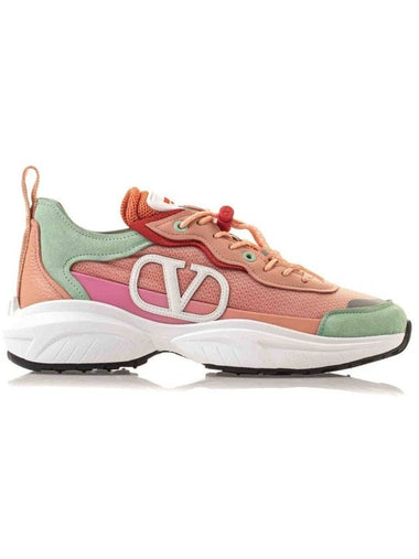 Women's Shegoes Low Top Sneakers Pink - VALENTINO - BALAAN 1