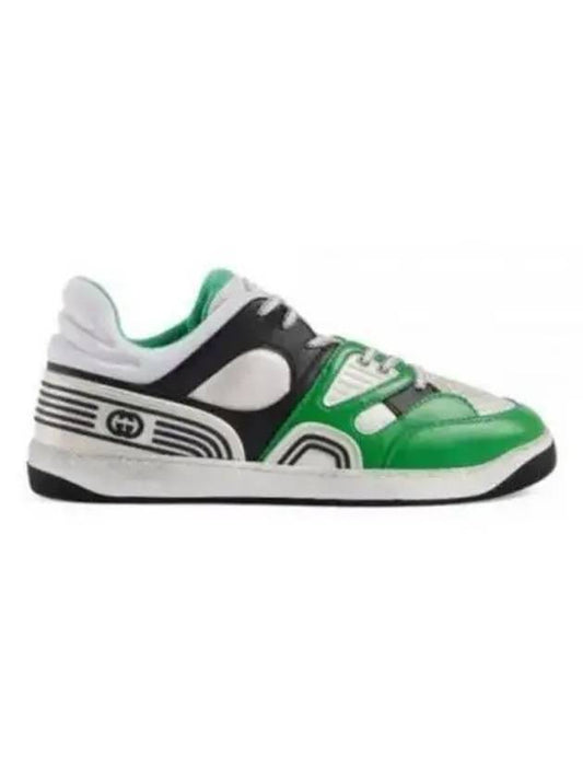 Men's Basket Low Top Sneakers Green - GUCCI - BALAAN 2