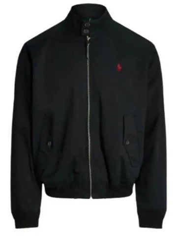 Pony Logo Twill Zip-Up Jacket Black - POLO RALPH LAUREN - BALAAN 1