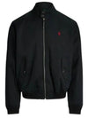 Pony Logo Twill Zip-Up Jacket Black - POLO RALPH LAUREN - BALAAN 2