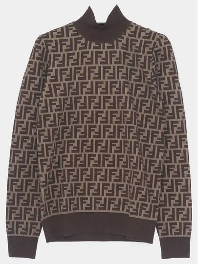 FF Cotton Turtleneck Brown - FENDI - BALAAN 2