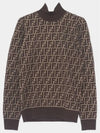 FF Cotton Turtleneck Brown - FENDI - BALAAN 3