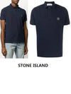 Men's Wappen Logo Patch Polo Shirt Navy - STONE ISLAND - BALAAN 2