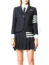 Plain Weave Suiting Classic 4 Bar Jacket Navy - THOM BROWNE - BALAAN 3