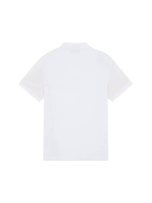 Pique Stretch Cotton Short Sleeve Polo Shirt White - STONE ISLAND - BALAAN 3