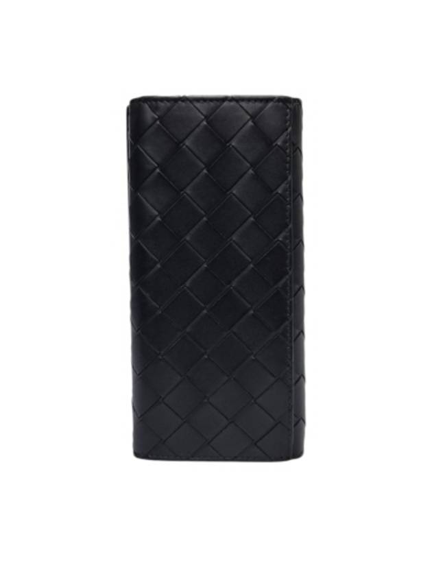 676593 Black Intrecciato Long Wallet - BOTTEGA VENETA - BALAAN 1