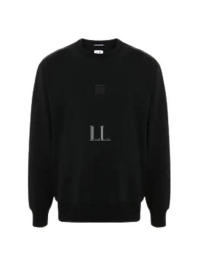 Stretch Fleece Crew Neck Sweatshirt Black - CP COMPANY - BALAAN 2