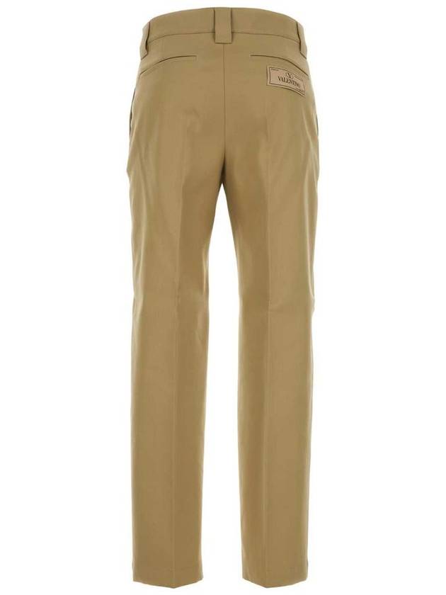 Men's Cotton Gabardine Straight Pants Light Beige - VALENTINO - BALAAN 3