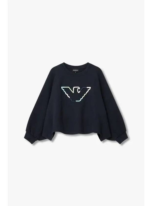 Women s Wide Raglan Sweatshirt Navy - EMPORIO ARMANI - BALAAN 1