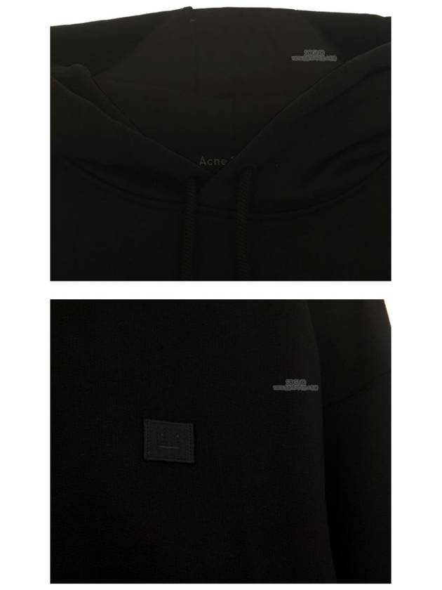 Studios Face Patch Hooded Top Black - ACNE STUDIOS - BALAAN.