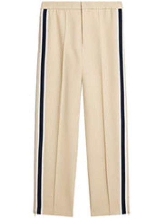 Striped Color Combination Track Pants Beige - AMI - BALAAN 2