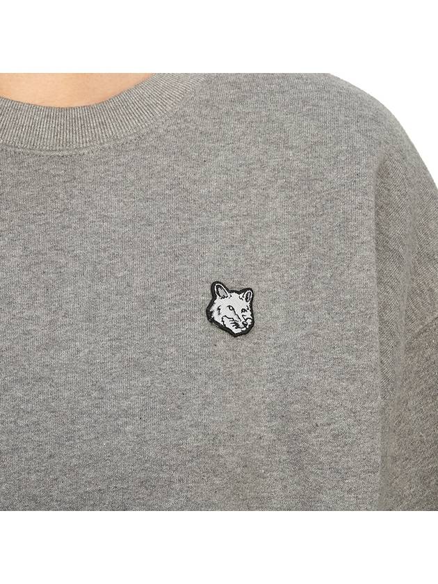 Women's Bold Fox Head Patch Comfort Sweatshirt Medium Grey Melange - MAISON KITSUNE - BALAAN 8