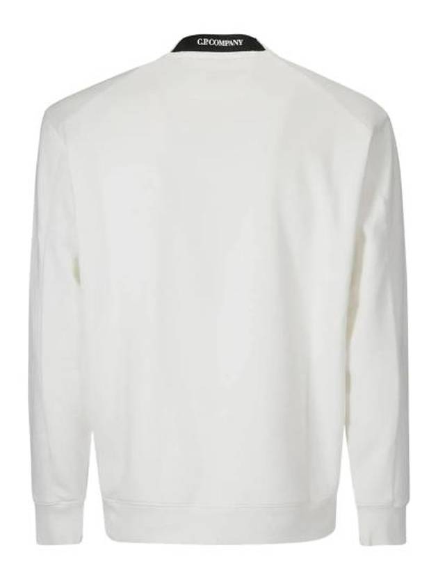 Diagonal Raised Fleece Crewneck Lens Sweatshirt White - CP COMPANY - BALAAN 2