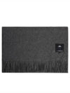 Men's Frame Cashmere Blend Scarf Mid Grey Melange - J.LINDEBERG - BALAAN 1